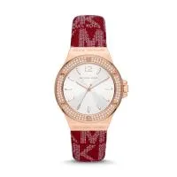  MICHAEL KORS Lennox Three-Hand Red PVC Watch