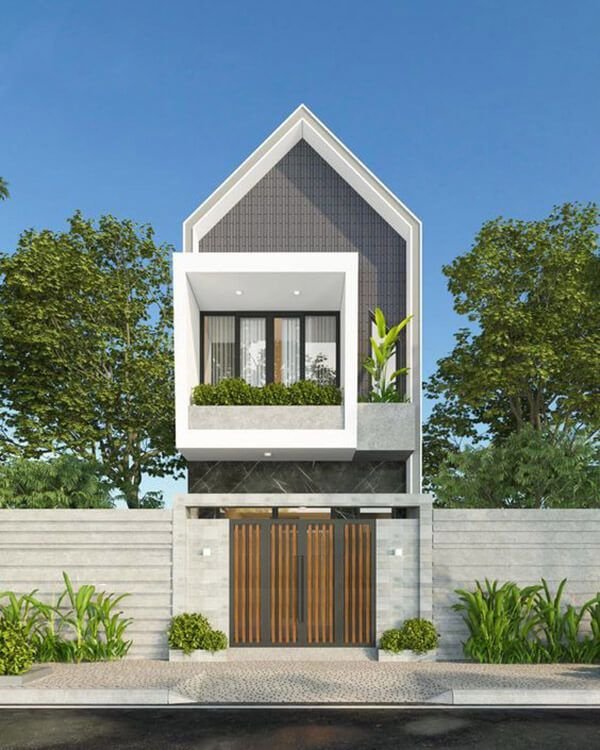 rumah semi permanen Skandinavia Sederhana