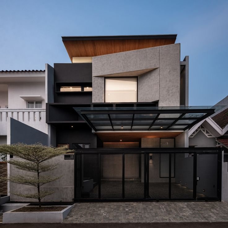 Rumah Modern dengan Fokus Pencahayaan