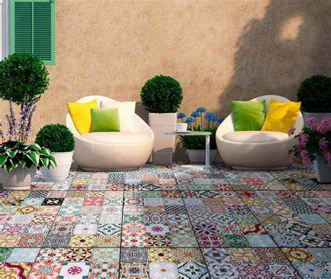 1. Teras Gaya Bohemian yang Hangat
