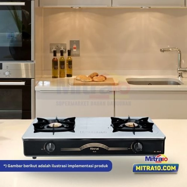 Rinnai Kompor Gas Portabel 2 Tungku RI-602E 2TK Putih
