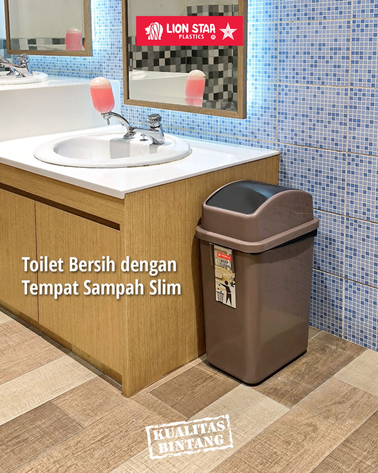 Lion Star C-51 Garbi Dust Bin 20 Litres – Ramping dan Hemat Ruang
