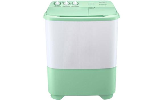 Mesin Cuci Sharp 2 Tabung 7.5 kg Hijab Series ES-T89SJ-GR