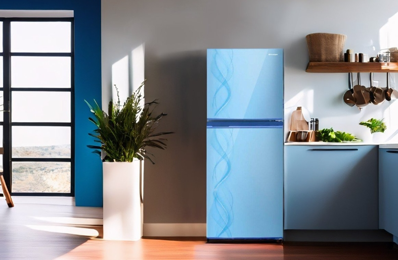 Sharp Kulkas 2 Pintu SJ-237ND 205 Liter Biru