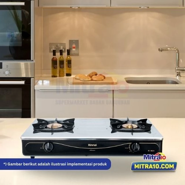 Rinnai Kompor Gas Portabel 2 Tungku RI-602A 2TK Putih