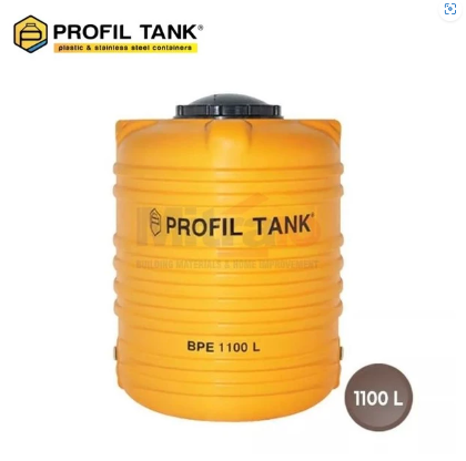Profil Tangki Air BPE 1100LT PU 1100 Liter Kuning