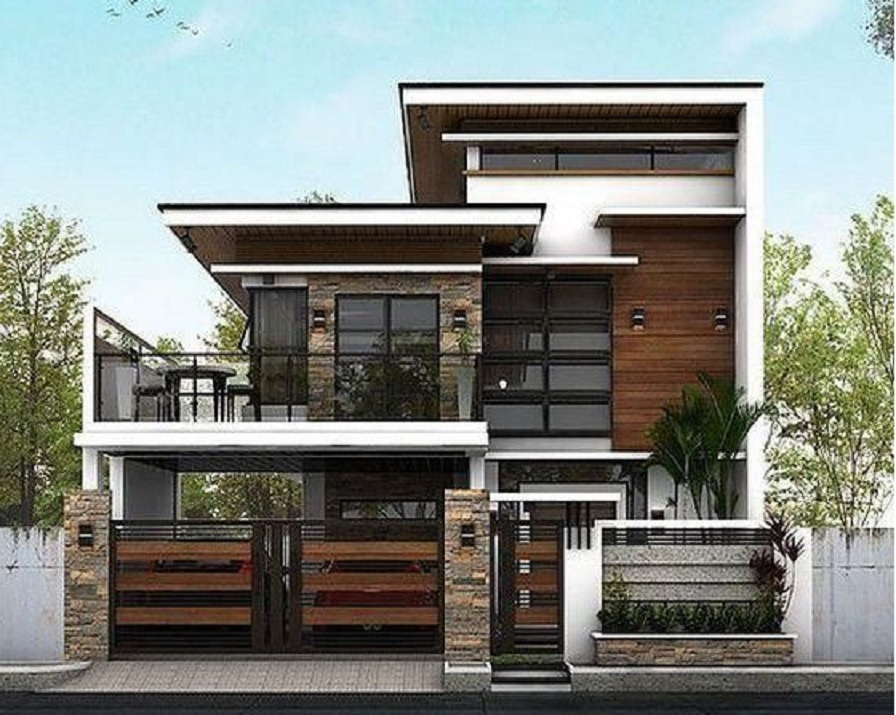 1. Rumah Minimalis 2 Lantai dengan Atap Datar