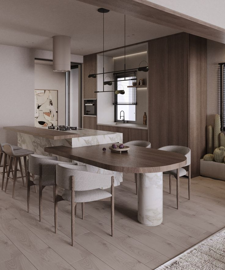 Meja Dapur dengan Konsep Island Table