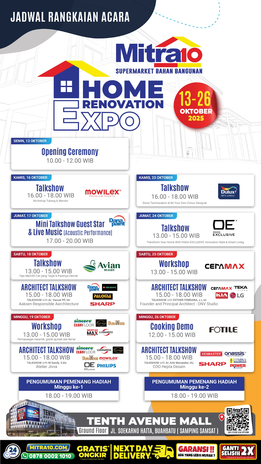Rundown Acara Mitra10 Home Renovation Expo 2025