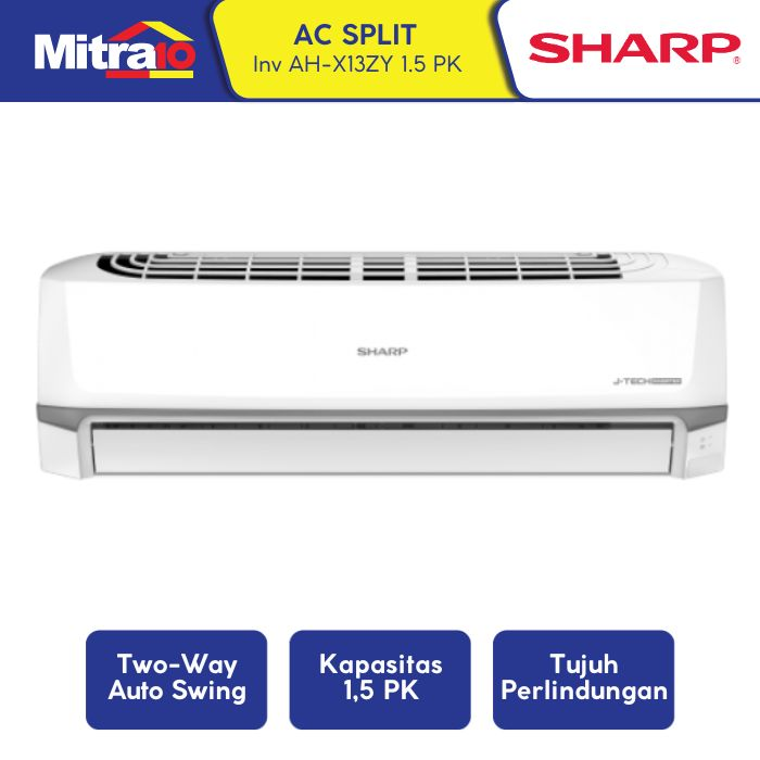 Sharp AC Split Inverter AH-X13ZY 1.5 PK Putih