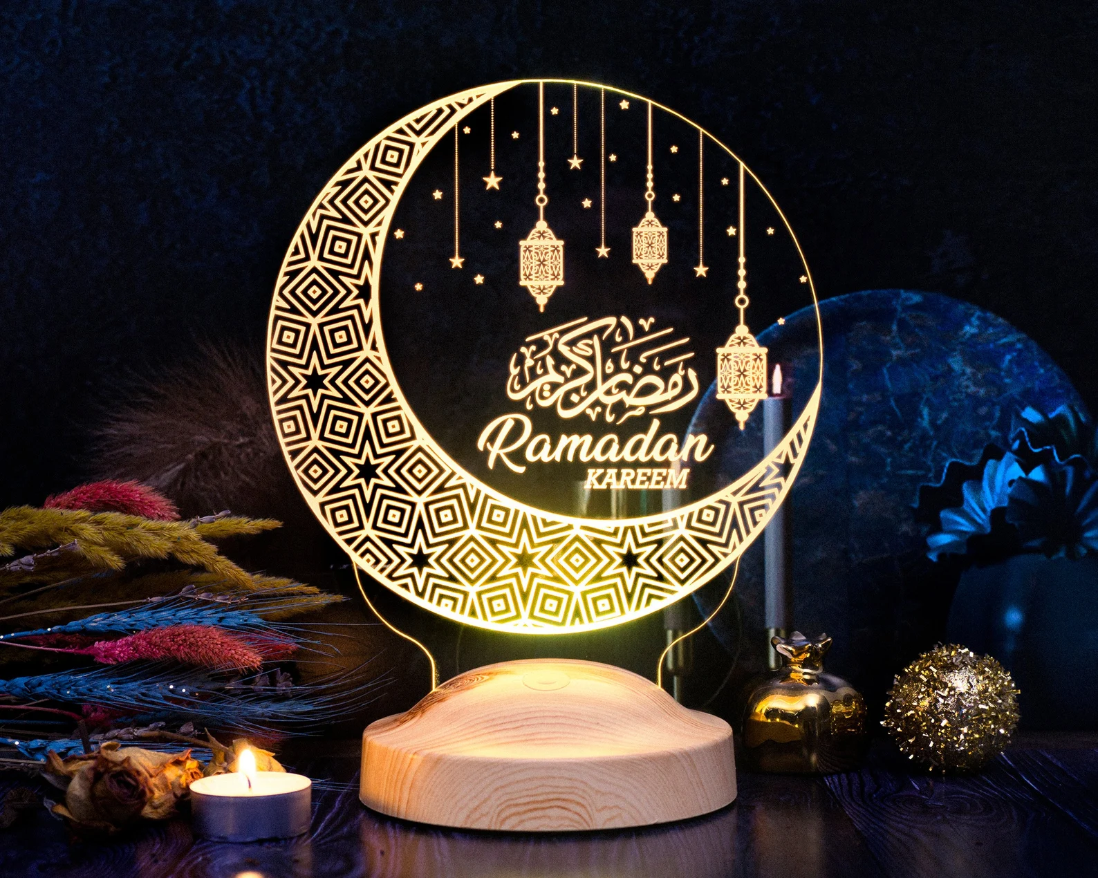 Lampu Ramadhan Berbentuk Kaligrafi