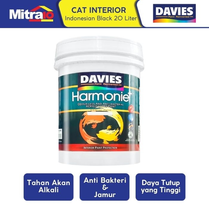 2. Davies Cat Tembok Interior Harmonie Dv Indonesian Black 20 Liter