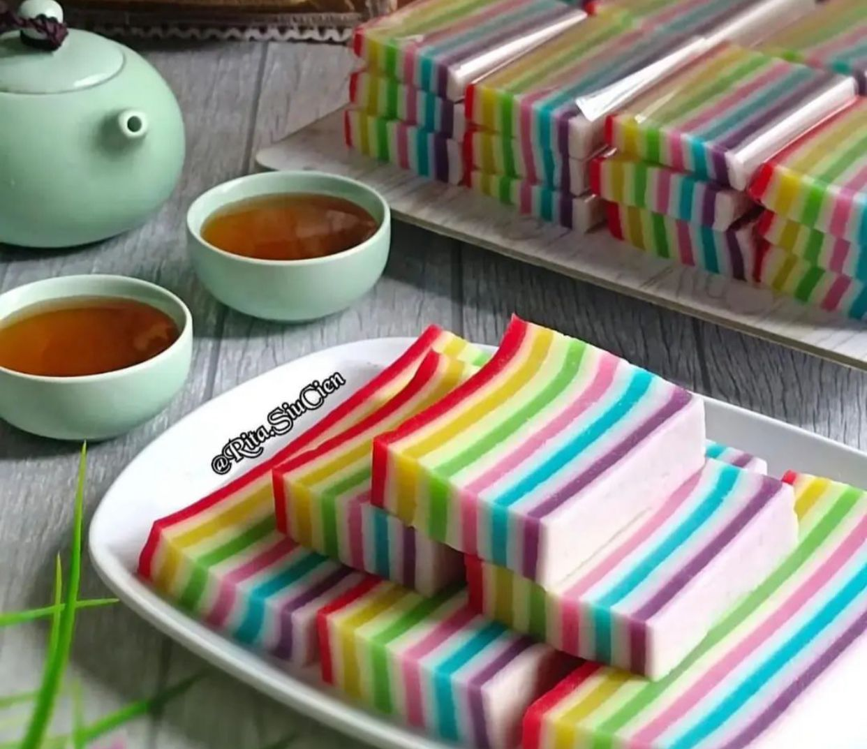 Resep Kue Lapis Tepung Beras Pelangi