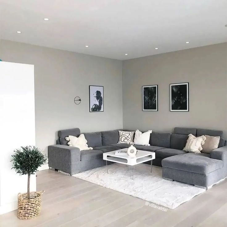 Warna cat ruang tamu agar terlihat mewah : Abu-abu