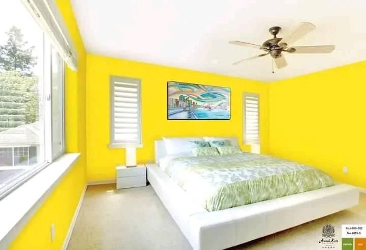 Cat kamar aesthetic kuning