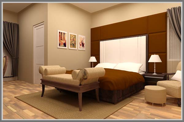 Cat kamar aesthetic warna coklat