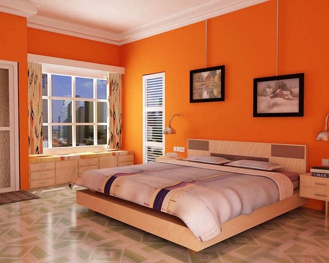 Cat kamar aesthetic oranye