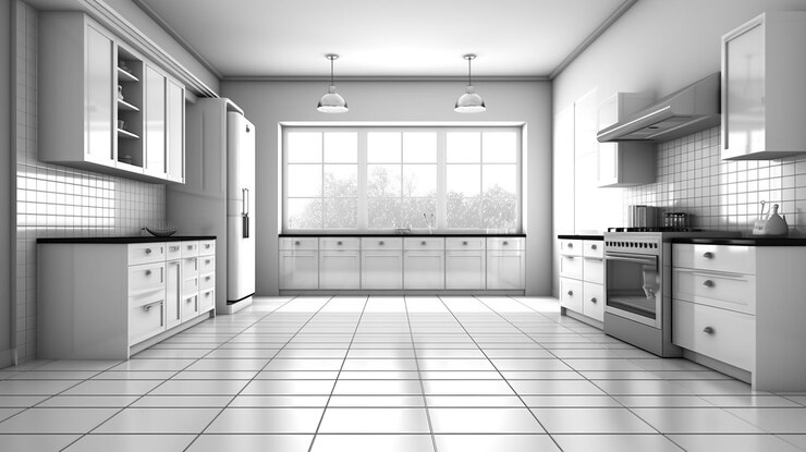 Keramik Lantai Dapur Tidak Licin Putih