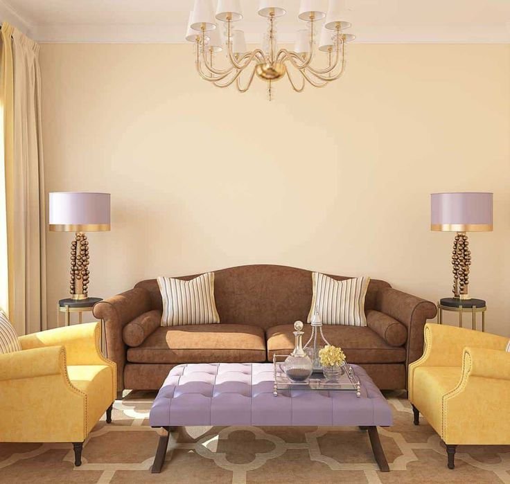 Warna cat ruang tamu agar terlihat mewah : Cream