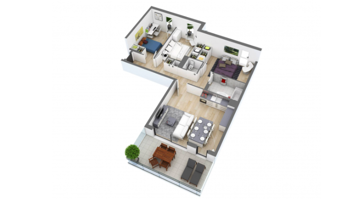 rumah 3 kamar sederhana di kampung