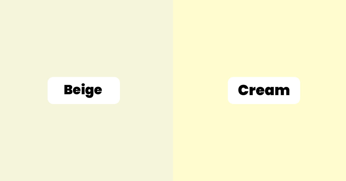 Perbedaan warna beige dan cream