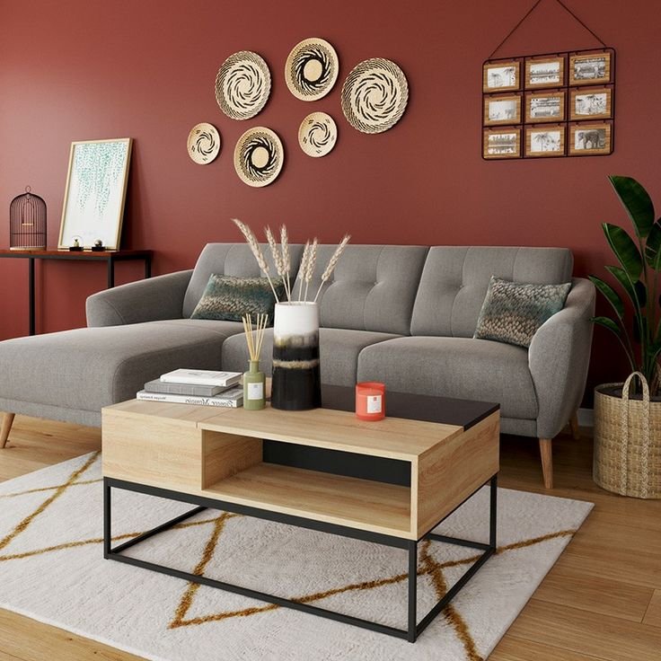 Warna cat ruang tamu agar terlihat mewah : Terracotta