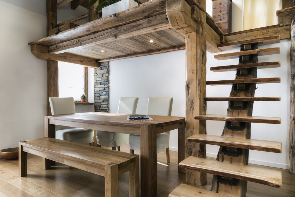 Desain rumah papan mezzanine
