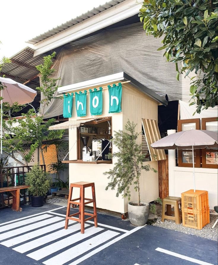 desain cafe mini dekat pantai