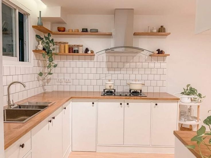 Desain dapur minimalis 3x3 dengan backsplash