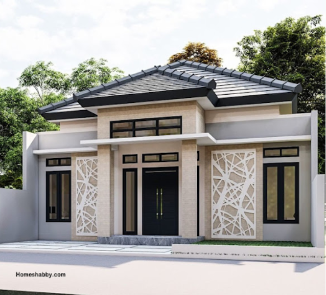 rumah atap miring kebelakang