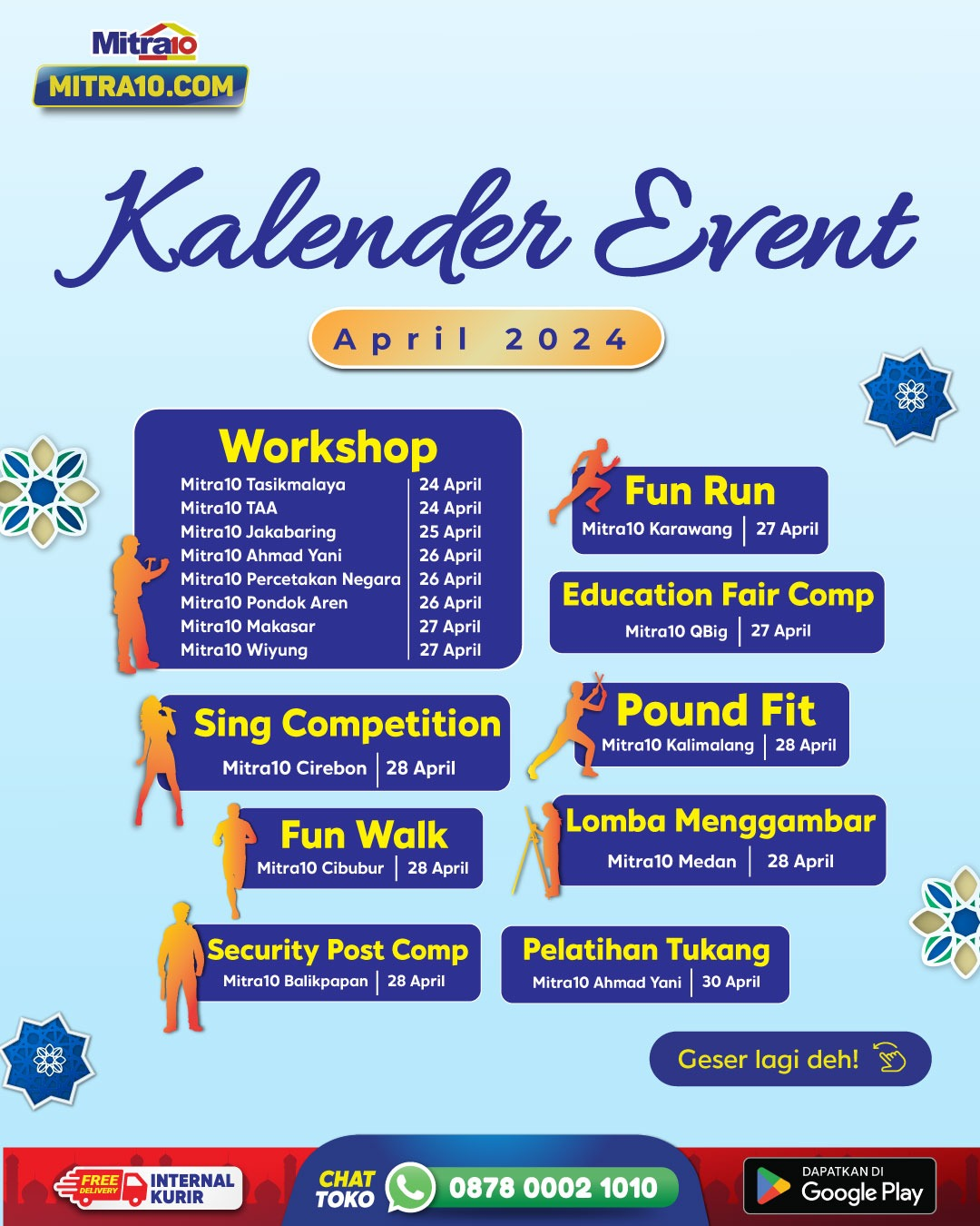 Jadwal Event Mitra10 April 2024