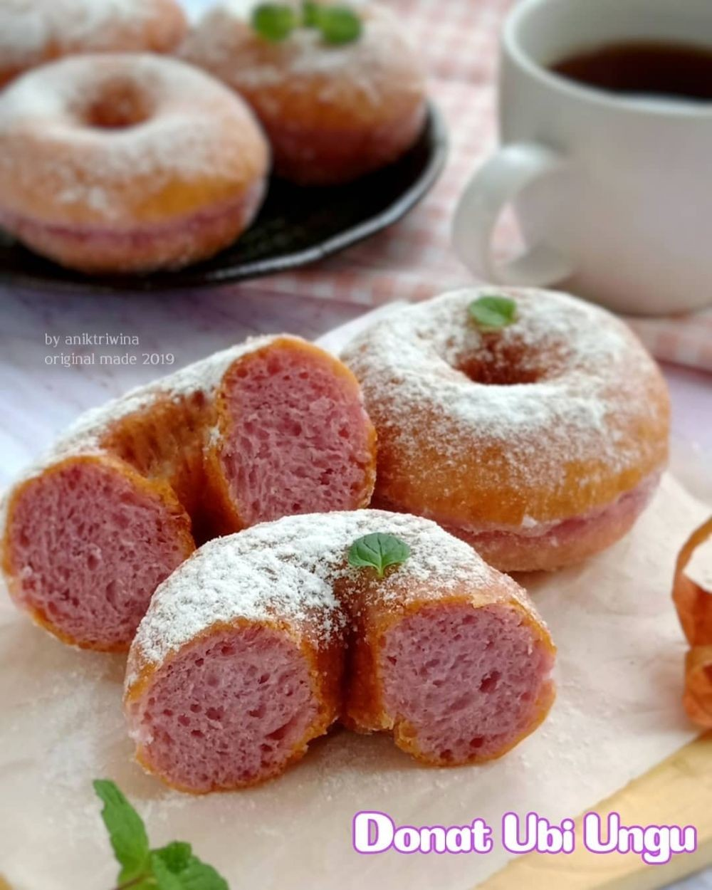 cara membuat donat ubi ungu