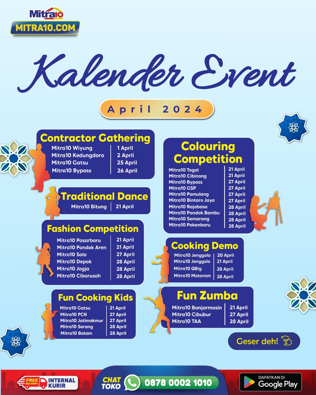 Jadwal Event Mitra10 April 2024