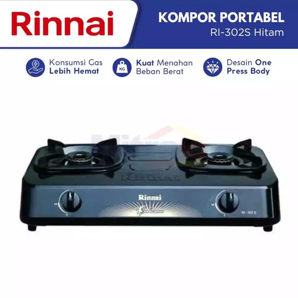 . Rinnai Kompor Portabel 2 Tungku RI-302S