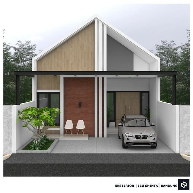 Desain rumah minimalis modern dengan teras luas
