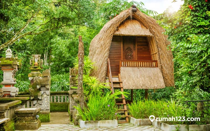 rumah bambu sederhana