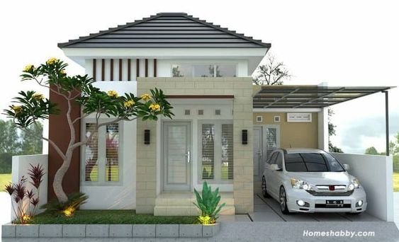 rumah atap miring kebelakang