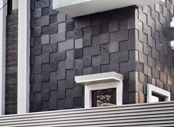model batu alam dinding luar rumah