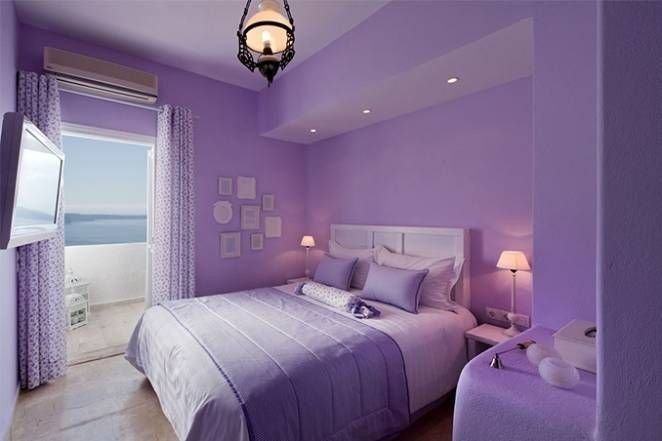 Cat kamar aesthetic warna ungu