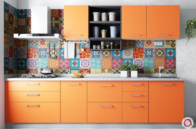 dapur sederhana dinding batik