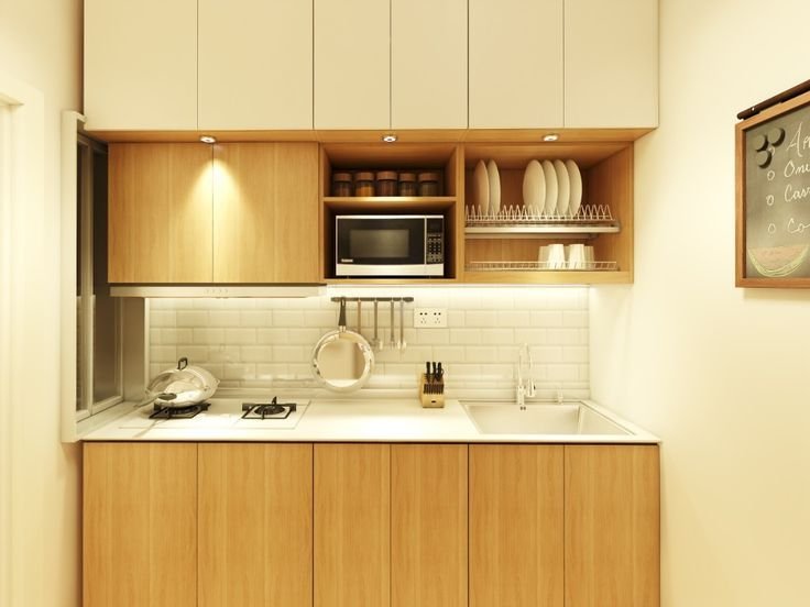 Desain dapur minimalis 3x3 dengan nuansa hangat
