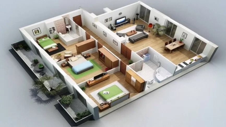 rumah sederhana 3 kamar di kampung
