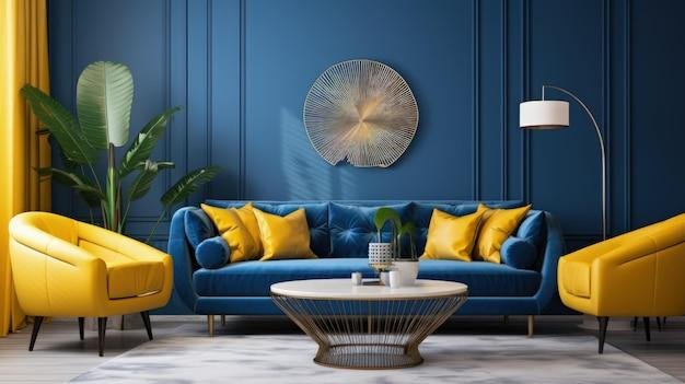 Perpaduan Warna Biru dan Kuning