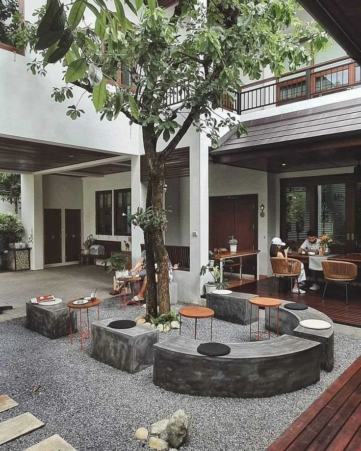 desain cafe outdoor industrial