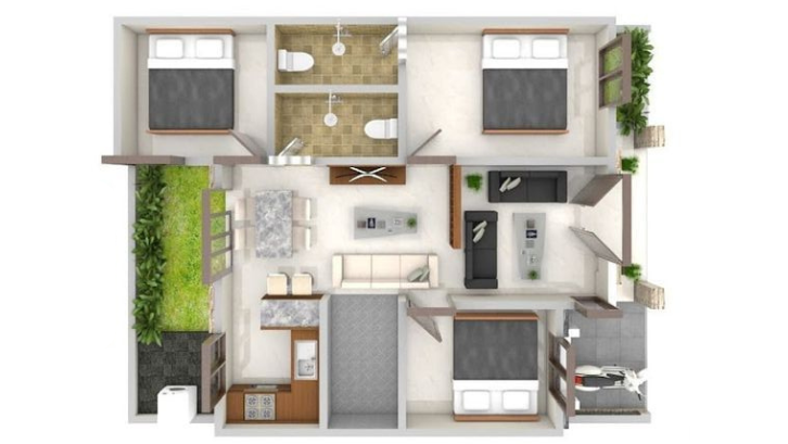 rumah sederhana 3 kamar di kampung