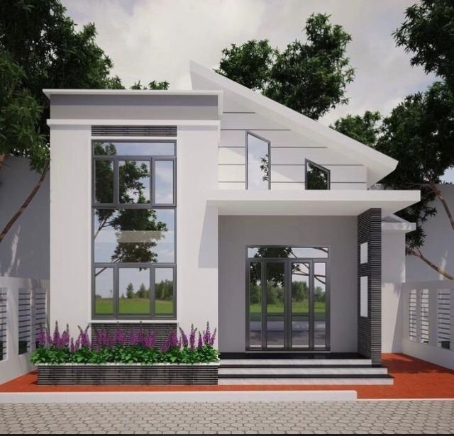 rumah atap miring kebelakang