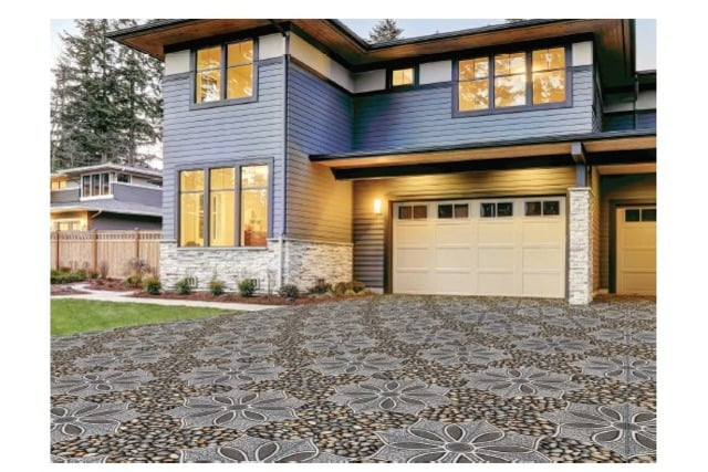 keramik garasi mobil mewah 