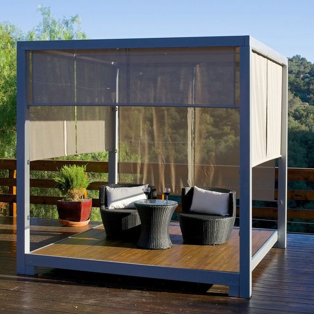 desain cafe outdoor dengan gazebo