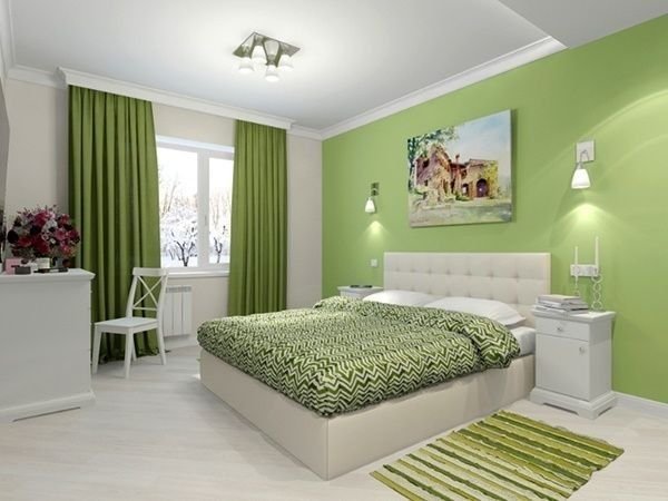 Cat kamar aesthetic warna hijau