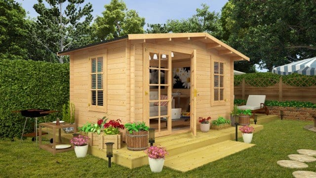 Desain rumah kayu kompak